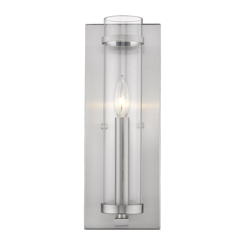 Lampe murale à bougie 1 lumière à intensité variable Aart, Nickel satiné