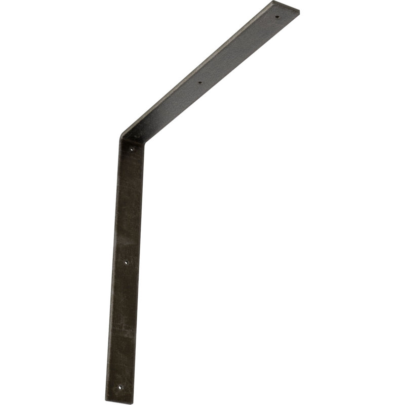 Support en acier Hamilton, Argenté antique chaleureux, H 20 po x l 2 po x P 20 po