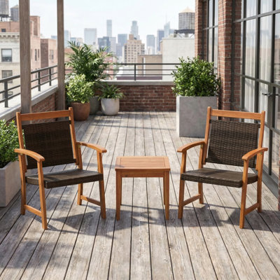 Acacia Wicker 2 - Person Patio Conversation Set