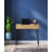 Elegant Study Desk with 2 Drawers & Multiple Shelves, Oak & Black, 41.3 x 31.1 x 21.7 inches | 100% Melamine Coated Particle Board, Metal Legs, Wall-Mountable | Bohemian Industrial Design for Modern Workspaces