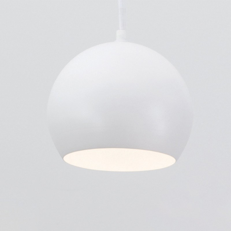 Kanisha 1 - Light Single Pendant, 7.87"H x 6.3"W x 6.3"D, White