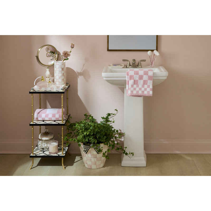 Rosy Check Glass Vanity Tray