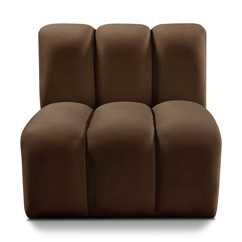 Hiplita Velvet Side Chair, Brown Velvet