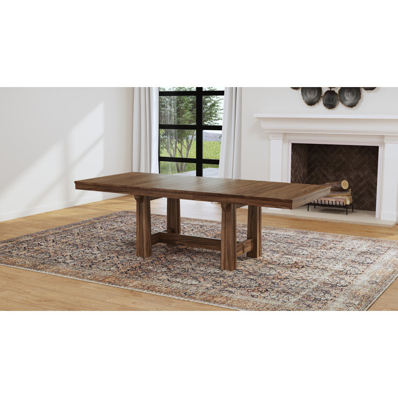 Ensemble de salle à manger extensible en acajou massif 7 pièces Axelle, 7 Pieces: Table, 6 Chairs