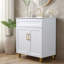Meuble-lavabo simple 30 po blanc avec lavabo en céramique