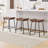 Faux Leather Tufted Counter Stools Set of 9,Yellow Brown-1716378383-1716378374
