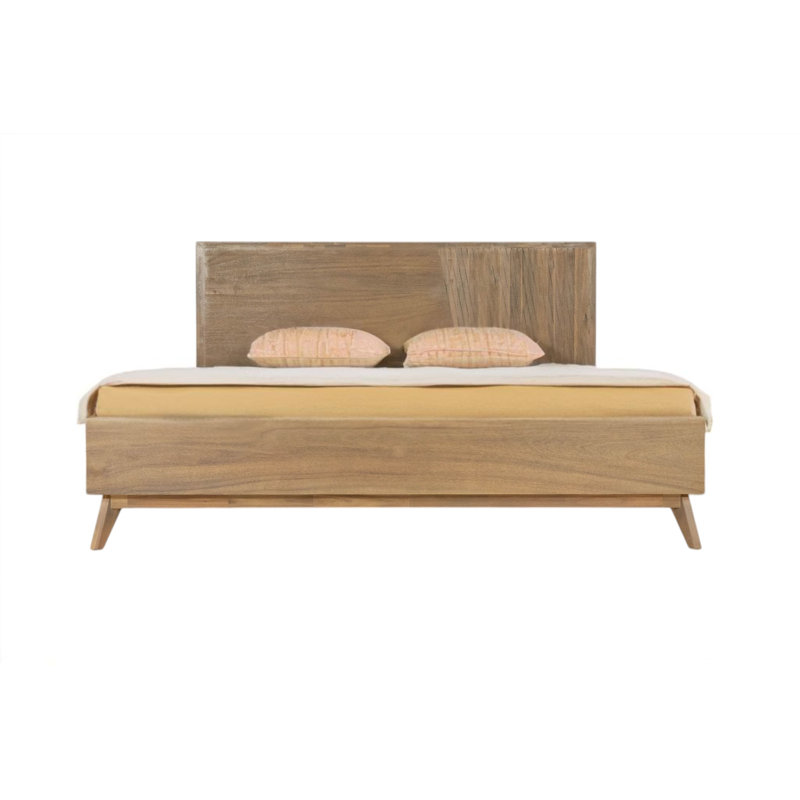 Natural Wood King Bed Frame