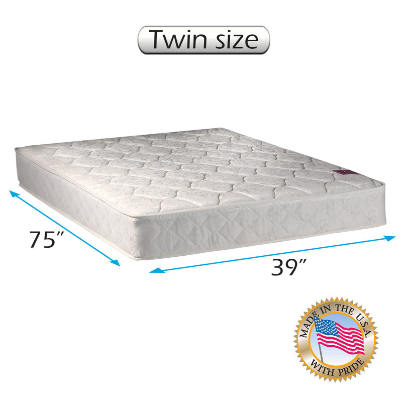 Alwyn Home Seman Two-Sided Twin 8'' Firm Innerspring Mattress