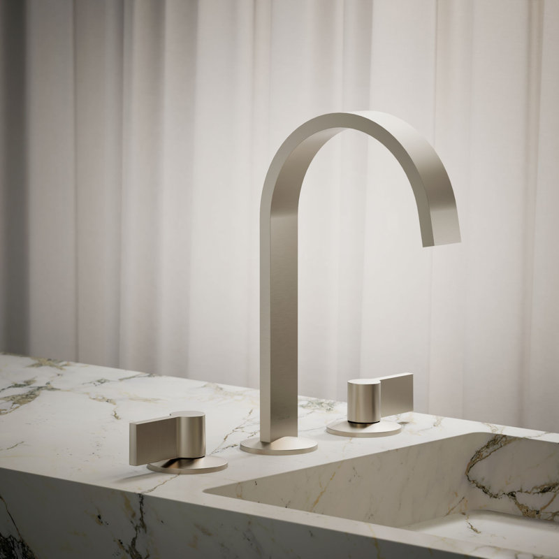 Components™ Bathroom Sink Spout with Ribbon Design, Vibrant Brushed Nickel