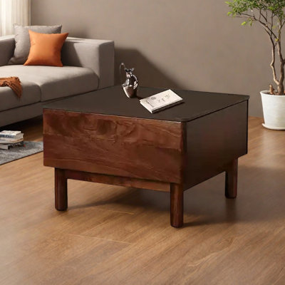 Table basse moderne et minimaliste avec noyer noir
