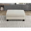 Repose-pieds rembourré en tissu ivoire avec repose-pieds en bois massif 1pc