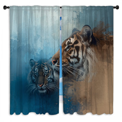 Rideaux de fenêtre Tigers In Abstract Art