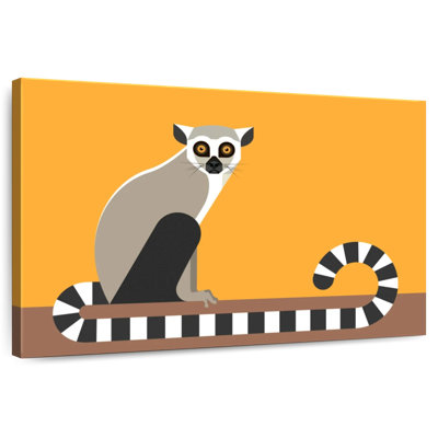 Ring Tailed Lemur Illustration