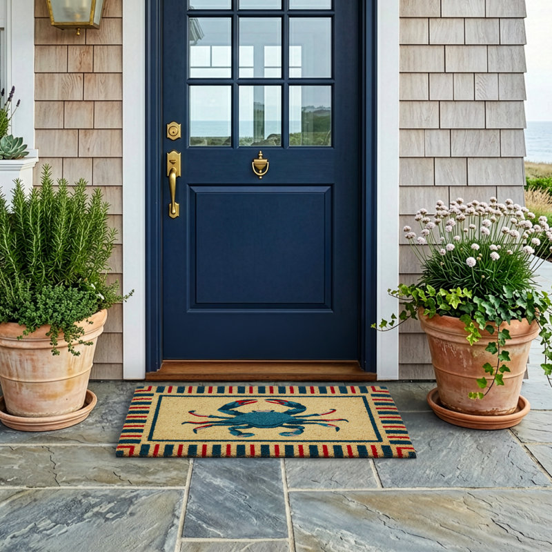 Stripe Crab Doormats 18x30