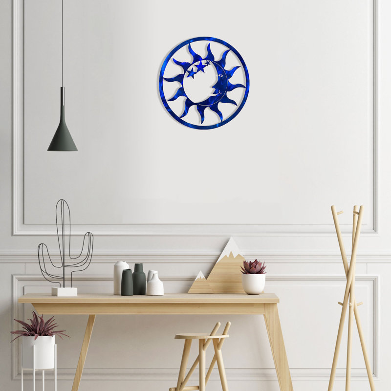 Southwest Handmade Boho Landscape & Nature Wall Decor, Candy Blue