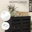 HOMCOM Narrow Shoe Cabinet 5-Tier for Entryway 2 Slatted Doors-1994329109