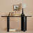 Asymmetrical Firwood And Sycamore Wood Console Table