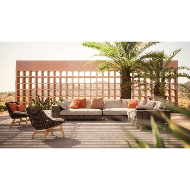 Paros Outdoor 3 - Seat Patio Sofa, Ash