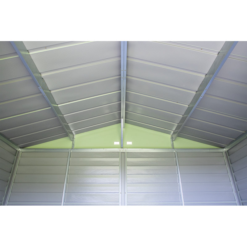 6 ft. x 7 ft. Sage Green Galvanized Steel Storage Shed