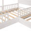 Lit simple en bois avec structure en L, clôture et sommier à lattes pour enfants et invités-1886609919