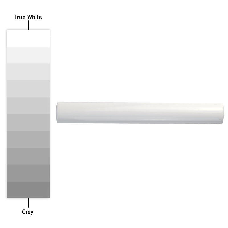 Bordon 1"x 7-7/8" Ceramic Quarter Round Wall Tile Trim in, Blanco