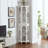 Corner Curio Cabinet With 4 Adjustable Tempered Glass Shelves And Lighting System, Solid Wood Legs,Acrylic Mirrored Back Panel(E26 Light Bulb Not Included)-1748061390