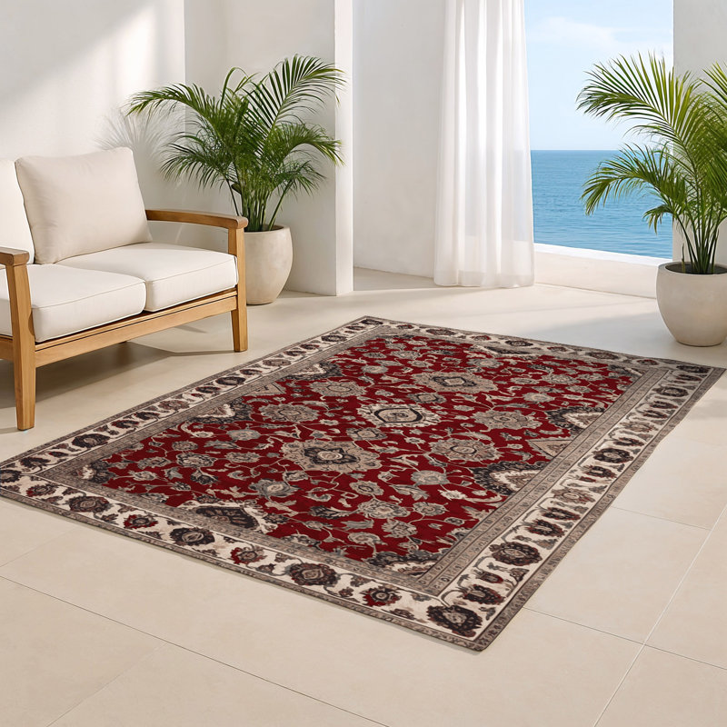 Tapis d'intérieur et d'extérieur gris Persian, Rectangulaire 8 pi x 10 pi