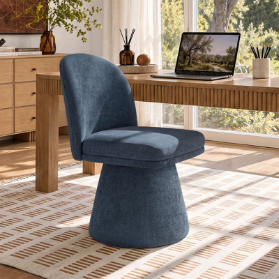 Upholstered Fabric Swivel Office Chair