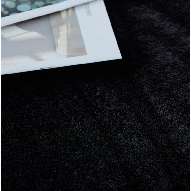 Tapis rectangulaire en fausse fourrure de luxe Chinchilla, Rectangle 5 pi 3 po x 7 pi 7 po