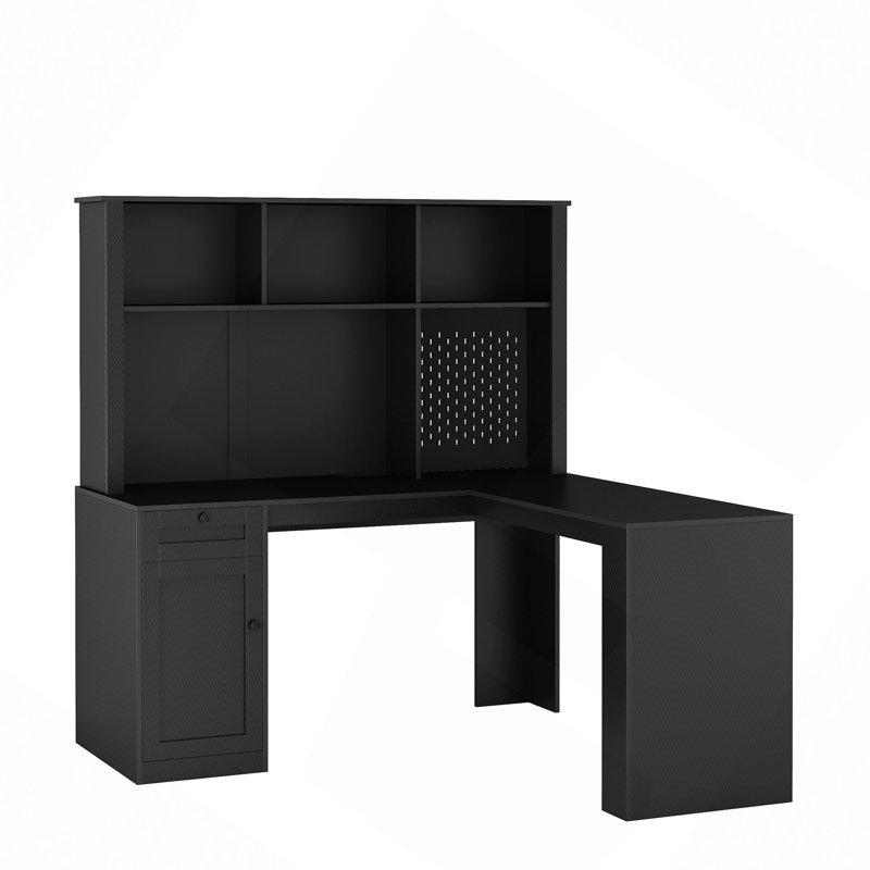 Desk,L Shaped Desk With Charger,Computer Desk With Drawers,Bookshelf & Hutch,Modern Corner Desk,Home Office Desk,L-Shaped Study Table Writing Desk,Corner Gaming Computer Desk With Storage