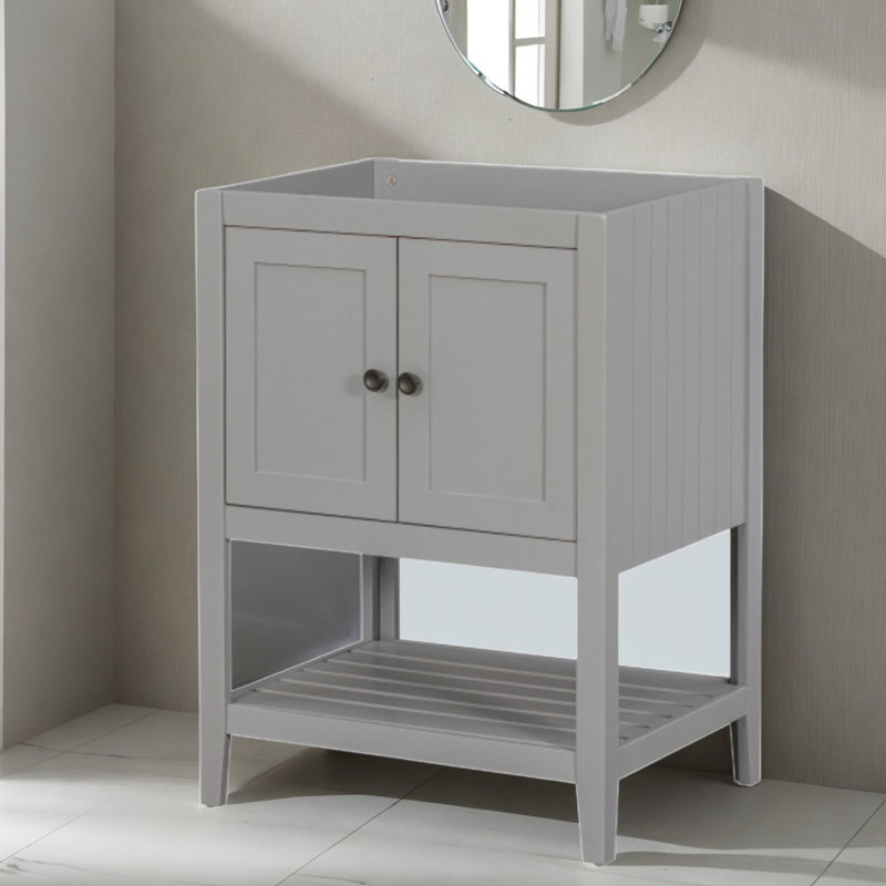 24" Single Bathroom Vanity Base Only, Gray