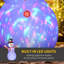 Bonhomme de neige gonflable 7,9 pi avec branches, lumières DEL rotatives pour décorations de fêtes