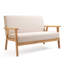 Sofa 2-Seater Chaise Longue Upholstered Armchair Lounge Chair Living Room Sofa Grey-40697332