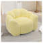 Fauteuil à billes jaune en fausse fourrure