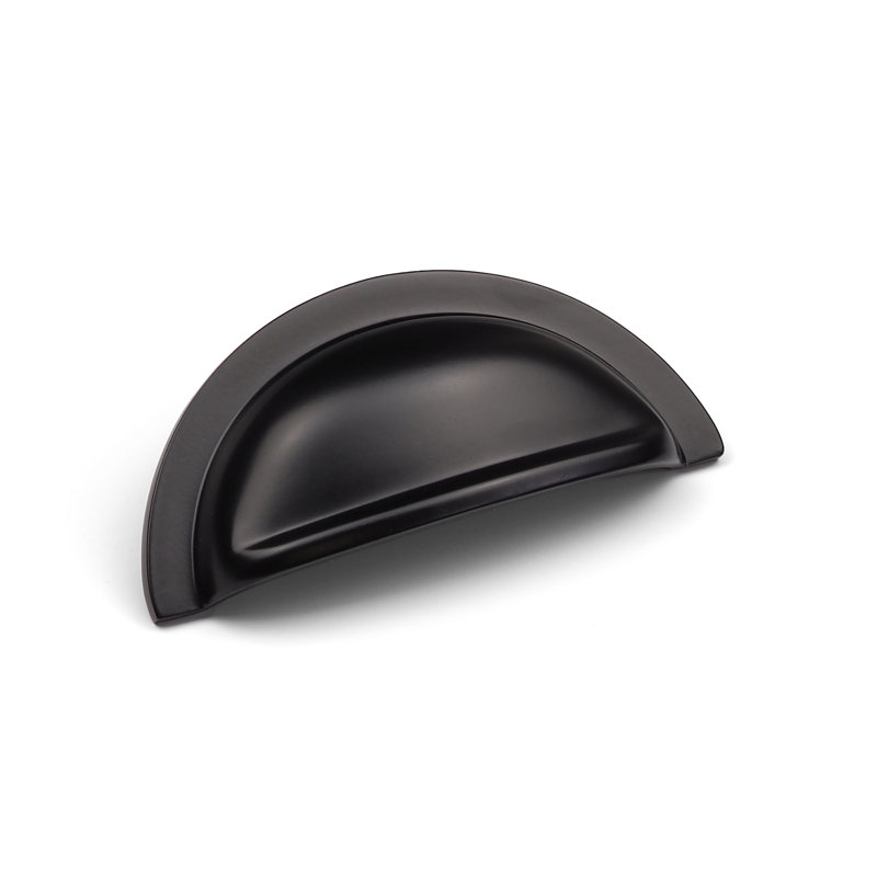 Matt Black Handles & Coordinating Knob, 76mm Cup