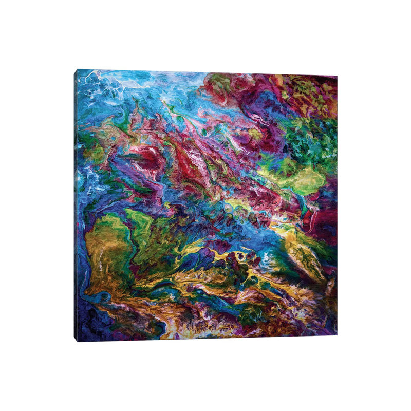 Calypso Abstract by OLena Art - Wrapped Canvas Gallery-Wrapped Canvas Giclée, 30.48 cm H x 30.48 cm W