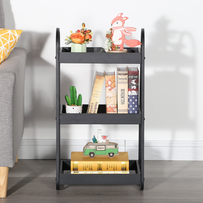 Iron Tray Top End Table, Black
