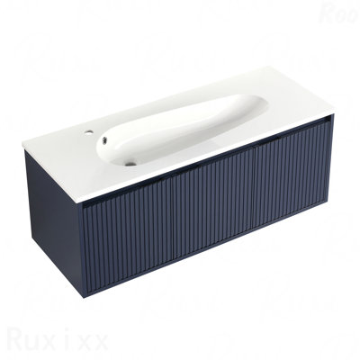 Meuble-lavabo à portes à fermeture en douceur sans lavabo, 48 po pour petite salle de bain, Bvb05848nbl