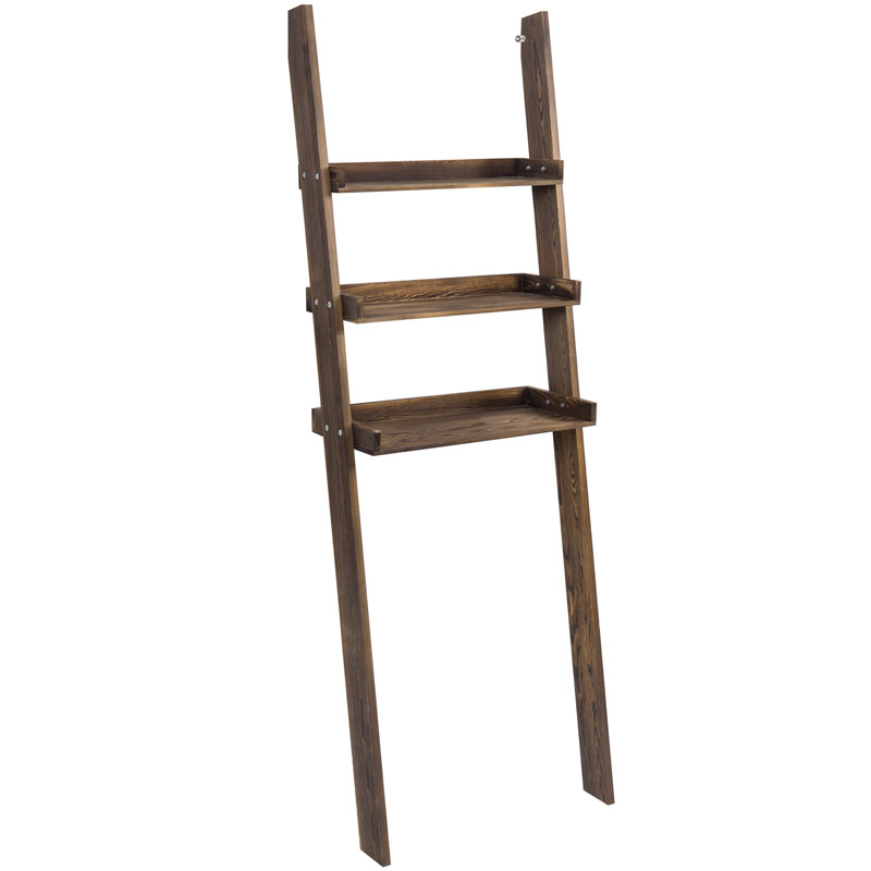 39.7cm W x168.7cm H x 58.9cm D Solid Wood Freestanding Over the Toilet Storage