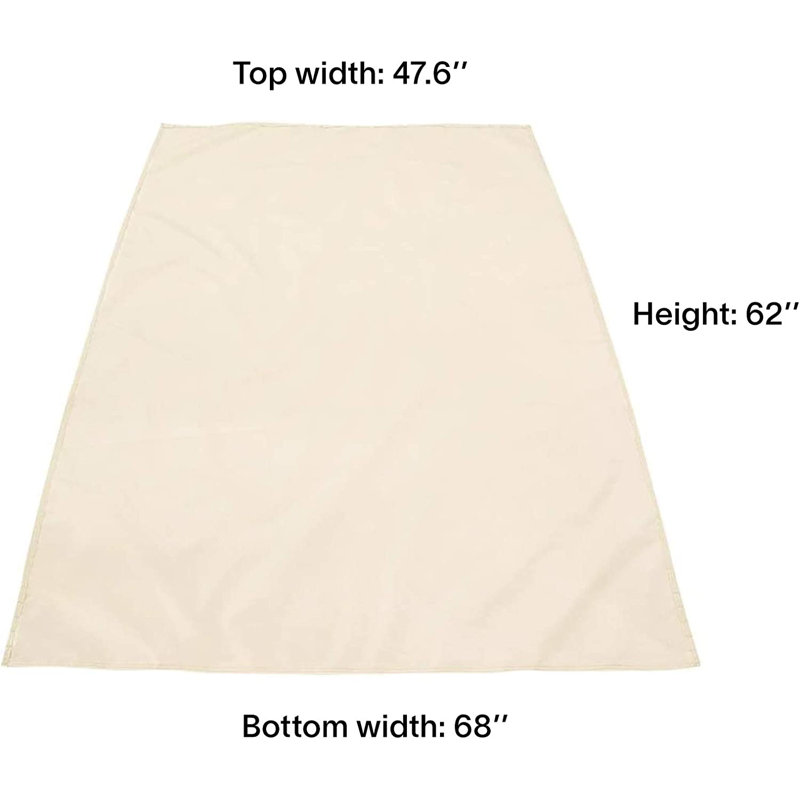 EighteenTek Beige Fabric Side Wall, 62" H x 68" W