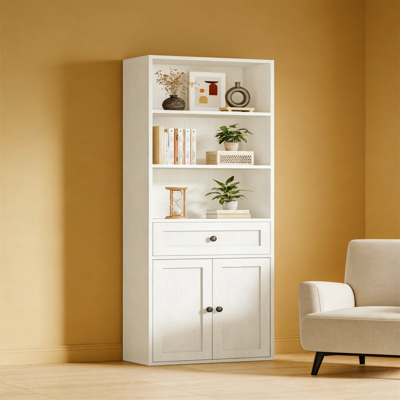 164.2cm H x 48cm W Standard Bookcase, White