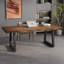 Bureau rectangulaire en fer massif brun clair + noir-284124911