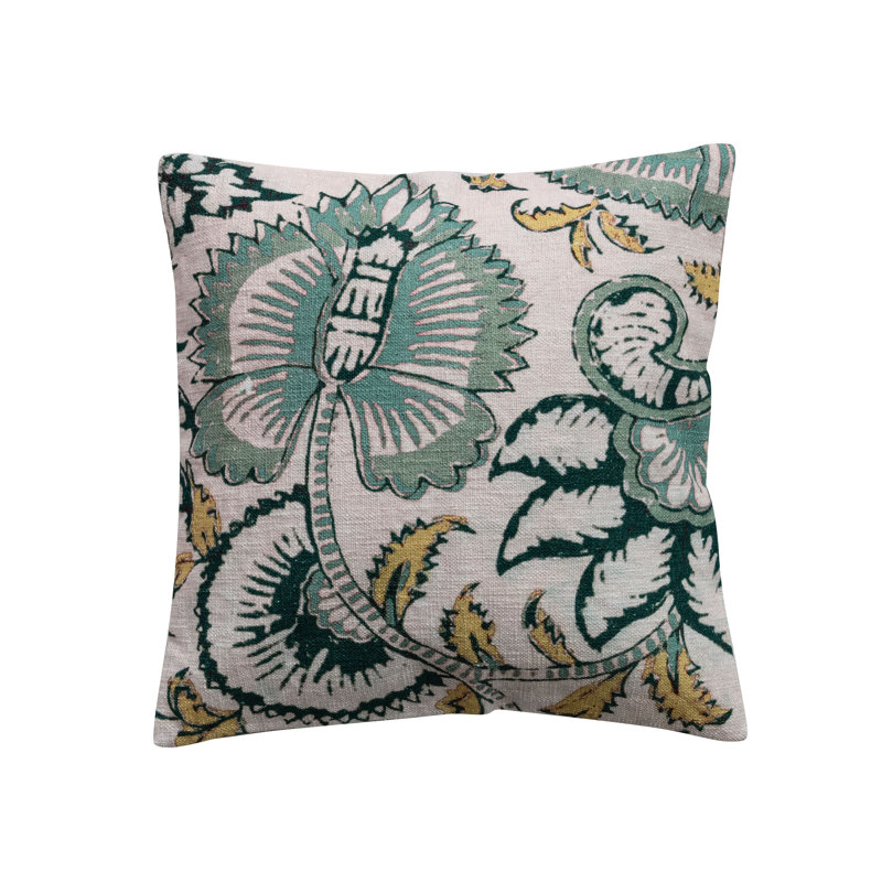 Cotton Throw Pillow with Polyester Fill