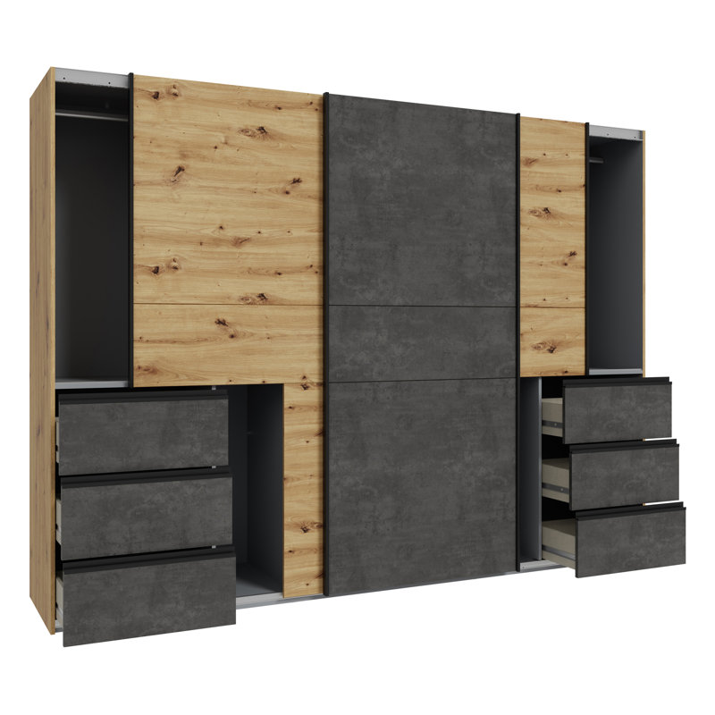 Tanima 3 Door Manufactured Wood Wardrobe