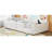 Upholstered Platform Bed With Guardrail And Charging Station-1139510087