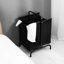 Panier à linge noir en tissu de 110 litres avec couvercle, cartes de tri pour le linge, rangement