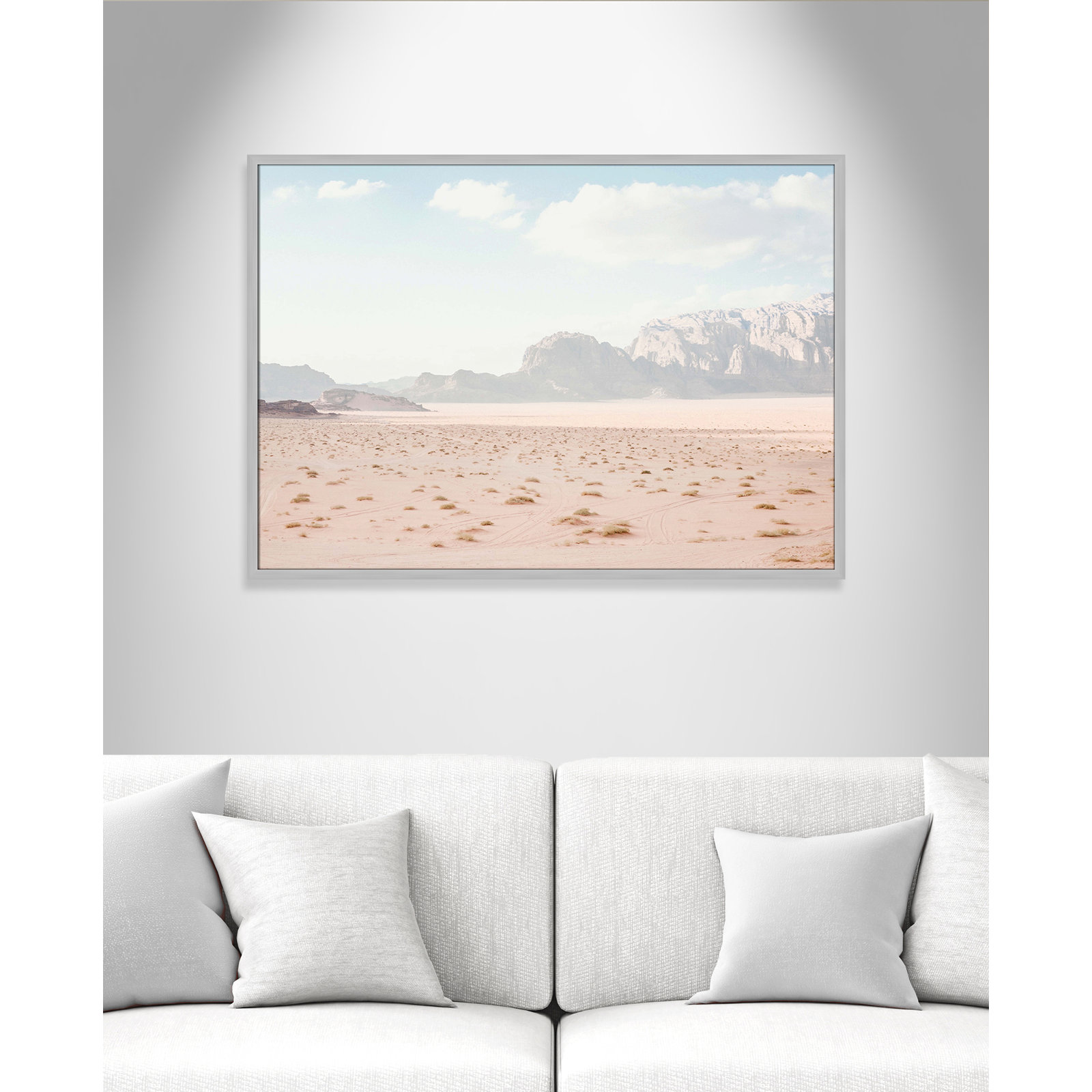 Tire Tracks "Tire Tracks" Print, Matte Silver Framed, 41.5" W x 29.5" H