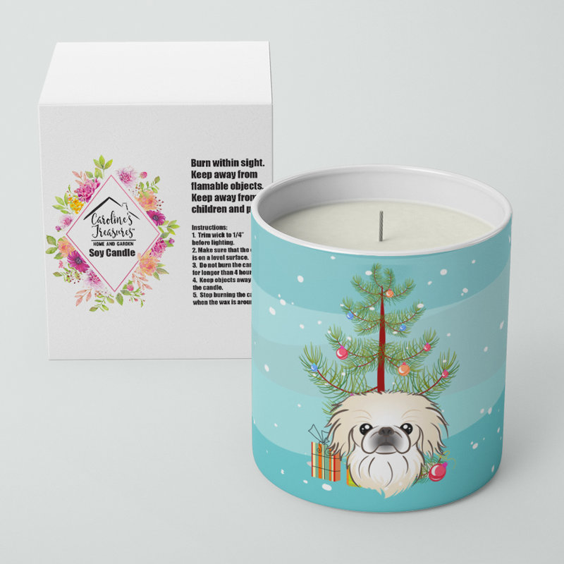Arbre de Noël et bougie de soja décorative 10 oz
