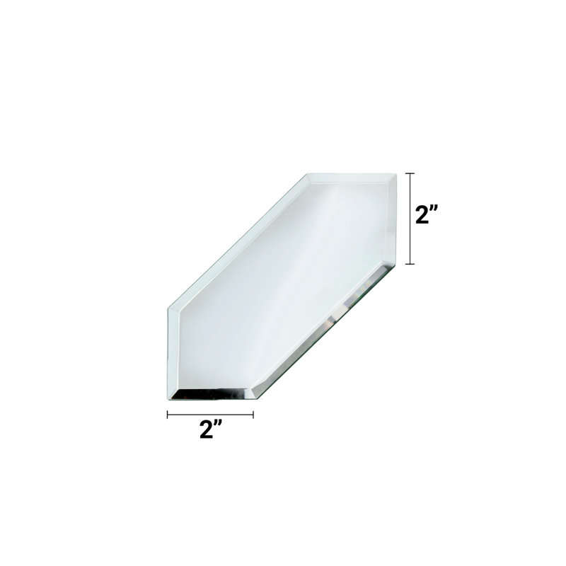 Miroir en verre transparent biseauté 2 po FHC