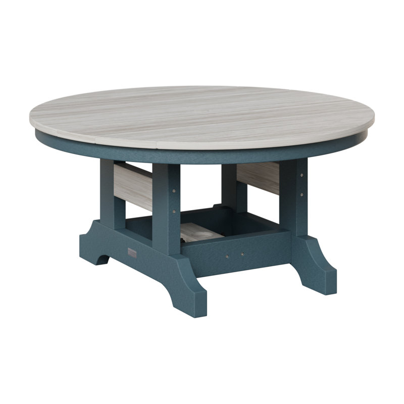Garden Classic Outdoor Round Coffee Table, Seashell, Slate